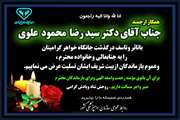 پیام تسلیت در پی درگذشت خواهر گرامی آقای سیدرضا محمود علوی